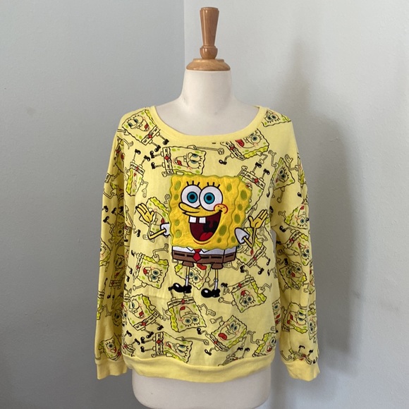 Scooby Doo! Spongebob Squarepants Sweatshirt Youth Size M - Picture 1 of 9